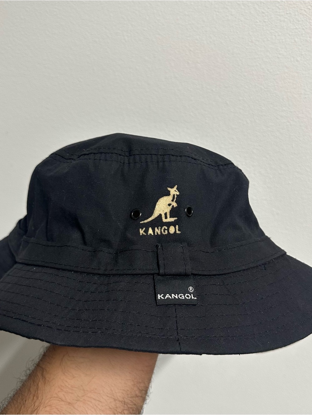 Vintage Kangol Black Bucket Hat 90s Hip Hop
